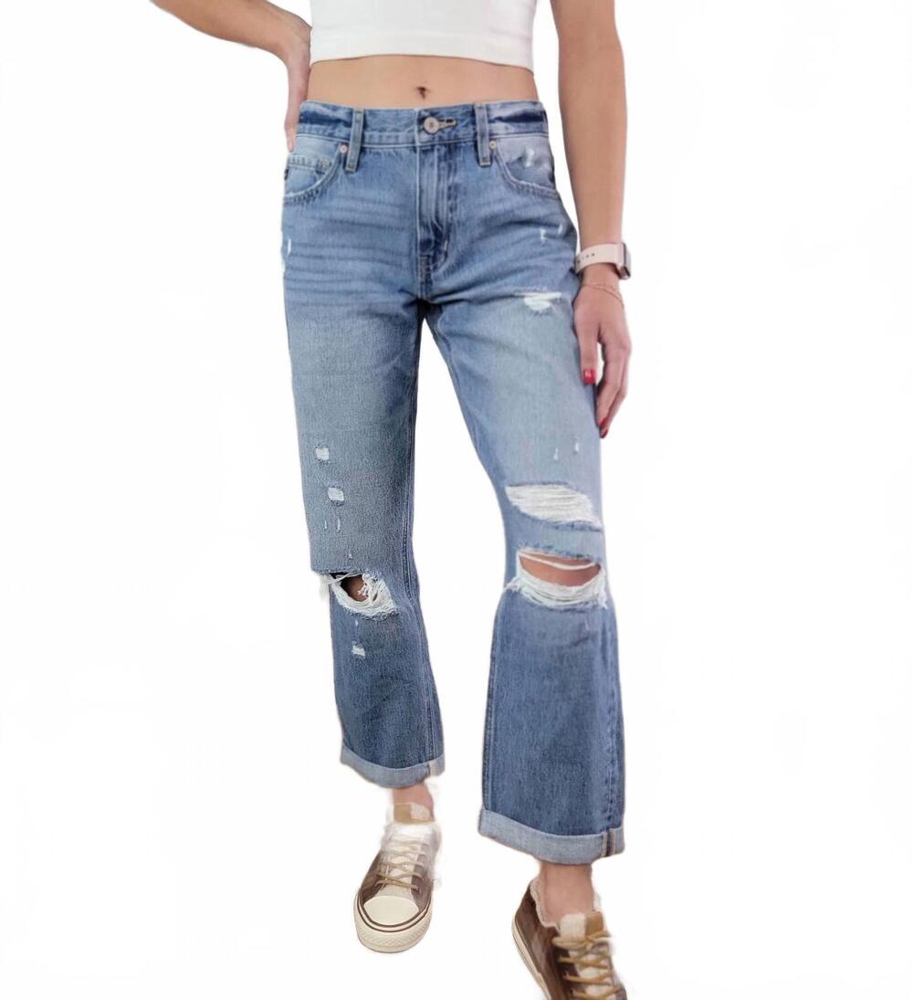 NEW KANCAN lowell boyfriend jeans in medium blue